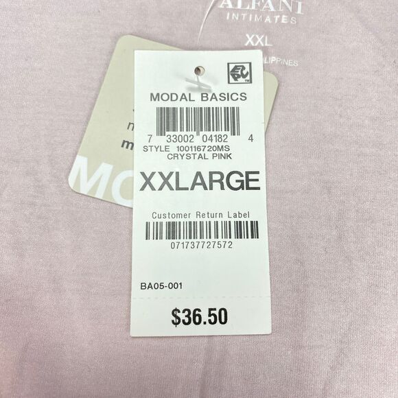 ALFANI Intimates Women's Ultra Soft Modal V-Neck Tank Top Sz XX-Large Pink MSRP: - Picture 3 of 15